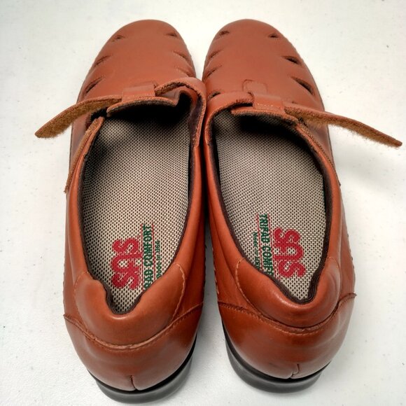 SAS San Antonio Shoes Roamer Shoes Women 11 N Narrow Brown Leather Mary Janes - Picture 8 of 16